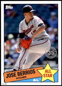 Jose Berrios 2020 Topps 1985 35th Anniversary All-Stars 5x7 #85AS-48 6/49 Twins