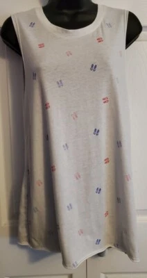 Camiseta sin mangas Doe blanca con multicolor para mujer M Foto 1 de 3