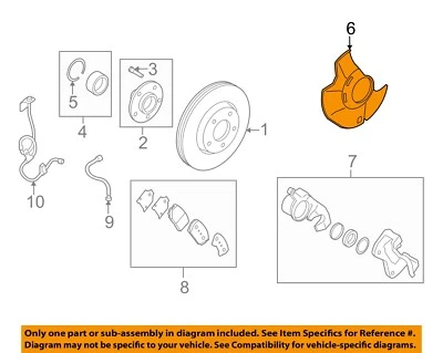 HYUNDAI OEM 06-10 Sonata Brake Components-Backing Plate 517563K000DS - Image 1 of 2