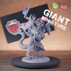 Tiefling Demon Prince montiert Miniatur Hexenmeister Dungeons and Dragons Mini TTRPG - Bild 1 von 8