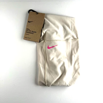 Nike Dri-FIT Womens Wide Solid Off White Twist Studio Yoga Headband Workout - Image 1 of 4