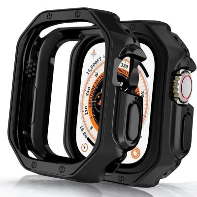 For Apple Watch Series 10/9/7/8/SE/Ultra 2/1 Shockproof Soft TPU Bumper Case  - Image 1 of 4