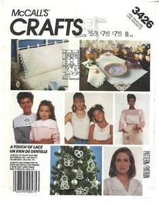 McCall's Crafts 3426 Battenberg Lace Designs by Beth Kennedy sewing pattern - Picture 1 of 3