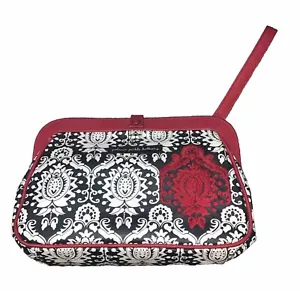Petunia Pickle Bottom Red Black White Cross Town Clutch Diaper Bag Tapestry - Picture 1 of 14