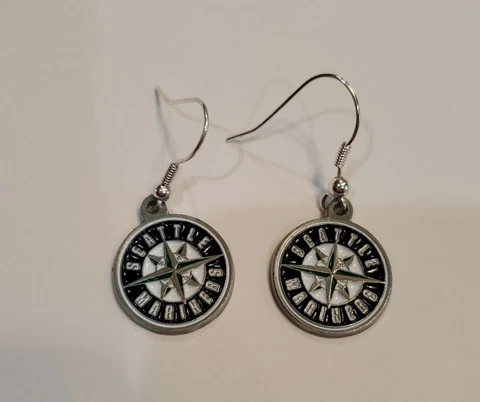Seattle Mariners Dangle Earrings (Zinc) MLB Licensed Baseball Jewelry Cover
