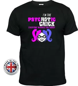 T-shirt Harley Quinn 'I'm The PsycHOTic Girl' versione film cheerleader taglio donna - Foto 1 di 11