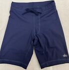 Alo Yoga Womens Biker Fitted Shorts, Sz Med, Navy, Inseam 8 1/2”, USA made, EUC