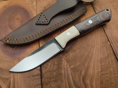 Cuchillo EDC de acero 1095 H.C hecho a mano personalizado camping supervivencia desollador cuchillo de caza Foto 1 de 4