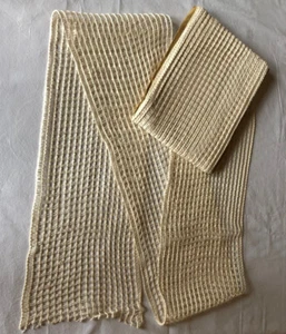 Antique Length Of Knitted Cotton Lace/Cloth; unused, excellent, 18 cm x 9 m - Picture 1 of 5