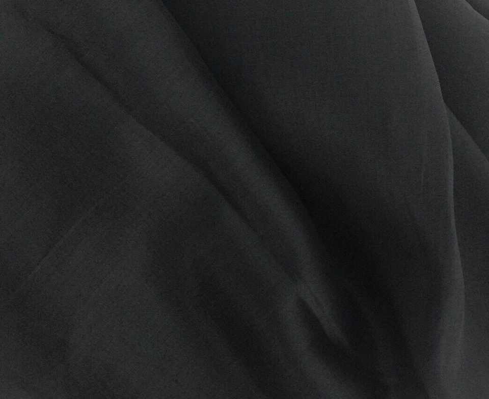 Lightweight Ramie Linen Fabric Black 45" Wide By The Yard