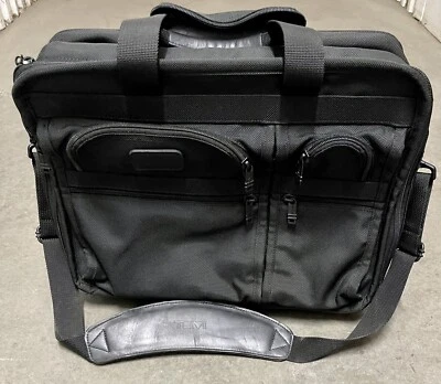 TUMI BLACK BALLISTIC NYLON 2 HANDLE 2 WHEELED ROLL OVERNIGHT TRAVEL Breifcase - Image 1 of 4