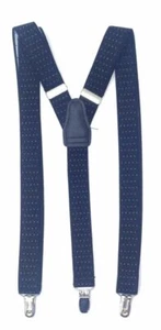 $99 New Alfani Men Black White Pin-Dot Elastic Stretch Metal Clip-On Suspenders - Picture 1 of 1
