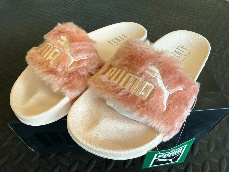 Icónico estilo Rihanna—Puma x Fenty diapositivas de piel rosa, ¡talla 7,5! Foto 1 de 4