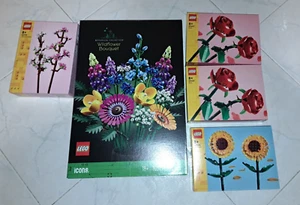 Lego 10313 - 40460 (x2) - 40524 - 40725 Collezione botanica nuovo - Foto 1 di 15