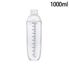 350Ml/530Ml/700Ml/1000Ml Plastic Cocktail Shaker Hand Shaker Cup With Scales