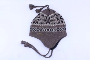 Woolrich Winter Hat Ear Flap Beanie Tassels Brown Wool Blend One Size - Picture 1 of 7