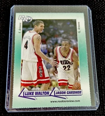 Luke Walton novato Arizona Wildcats revisión de novato NBA doble Jason Gardner casi nuevo+ Foto 1 de 2