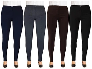 Skinny Stretch-Hose Mädchen Damen schwarz, dunkelblau, grau Schule Frauen Büro  - Bild 1 von 9