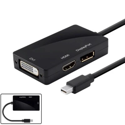 Mini DisplayPort DP 1.1 to HDMI / DVI / Display Port Monitor Adapter Cable Mac - Image 1 of 3