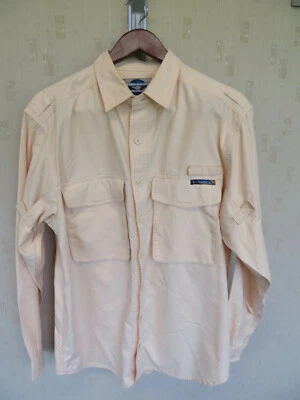 Exofficio Mens M Button Up Shirt Vented Long Sleeve Outdoors Fishing Peach   - Image 1 of 4