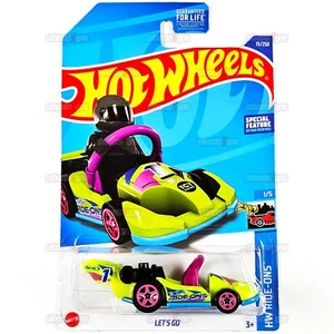 2022 Hot Wheels LET'S GO #15 green - HW Ride-Ons - 1:64 Mattel HCW76 - Picture 1 of 2