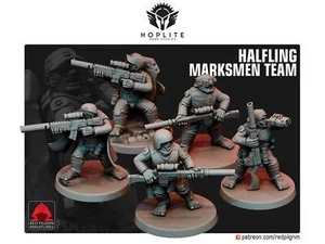 Halfling Marksman Team | Red Pilgrim Miniatures | 28 mm - Imagen 1 de 3