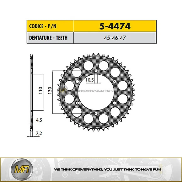 YAMAHA YZF R6 600 DA 2006 A 2017 CORONA IN ERGAL SUNSTAR PASSO 525 - 45 DENTI Foto 1 de 1