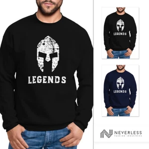 Herren Sweatshirt Legends Sparta Spartaner Helm Pullover Rundhalspullover - Bild 1 von 4