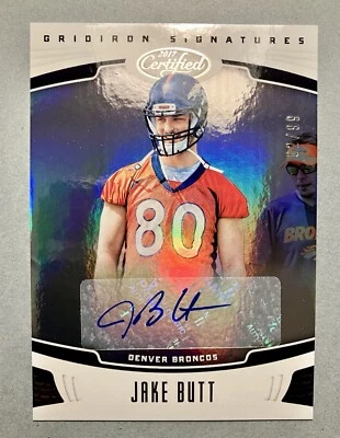 2017 JAKE BUTT Certified Gridiron Signatures Autograph 62/99 Card# GS-JB - Image 1 of 4