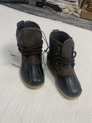 Botas de Pato Impermeables para Niños Talla 8 Marrón con Suelas de Goma Nuevas Etiquetas Unisex Niños Foto 1 de 4