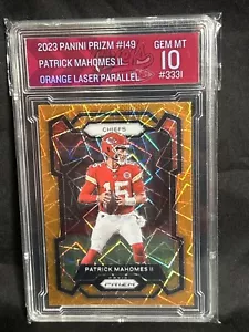 Patrick Mahomes Lazer Orange #149 PSA 10 gemme ottime condizioni 2023 Panini Prizm Chiefs - Foto 1 di 5
