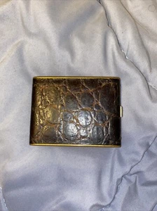 Vintage Raid R Mark braun original Alligator Zigaretten / Cugarillo Etui - Bild 1 von 11