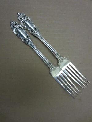 2 Towle Grand Duchess Sterling 1973 Silver Dinner Place Fork No Monogram 7 5/8" - Image 1 of 4
