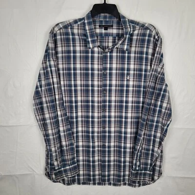 Camisa con botones John Varvatos para hombre talla XXL 100 % algodón logotipo informal de negocios Foto 1 de 4