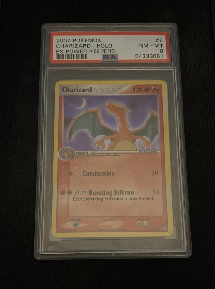 Pokemon PSA 8 Charizard 6/108 Holo EX Power Keepers 2007 NM - MT - Image 1 of 1