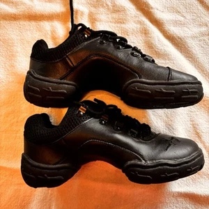 Women's 6 VeryFine Black Dance Sneakers Shoes Zumba Latin Salsa Hip Hop Leather - Picture 1 of 12