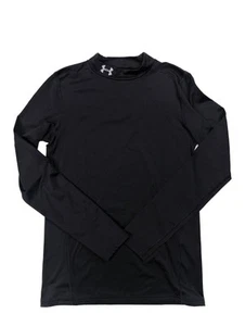 Under Armour Fitted Black Mock Neck Long Sleeve Shirt Boy's Size YXL - Picture 1 of 6