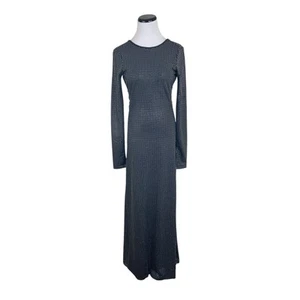 Nuevo con etiquetas Vestido WeWoreWhat Cristal Spandex Sin Espalda Manga Larga Elástico Negro Talla 2 - Imagen 1 de 10