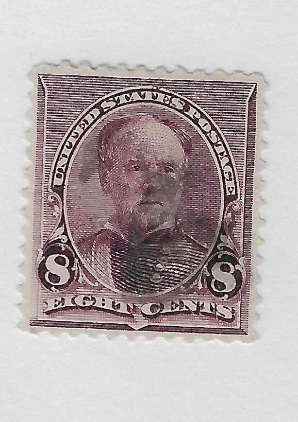 Scott # 225, 8 cents lilac, Sherman , 1893, XF, Cat. $100 - Image 1 of 1