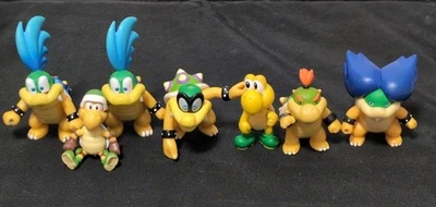 JAKKS Pacific Super Mario Bros. 7 piezas Koopa Lote Bowser, Hammer, Cat, Ludwig, Iggy Foto 1 de 4