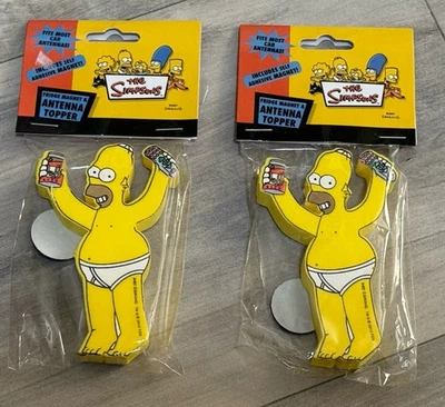"Lote 2 - 2012 Los Simpson Homer Duff Cerveza Antena Topper Refrigerador Imán 4""" Foto 1 de 4