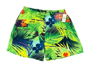Neu mit Etikett Jams World Shorts abstrakt Blumen Herren XL Dschungel Palme Viskose Strand - Bild 1 von 3