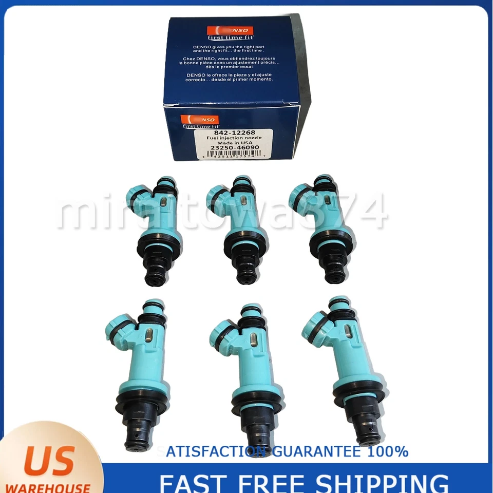6x Denso Fuel Injector For Supra Lexus GS300 SC300 IS300 3.0L 23250-46090 - Imagem 1 de 4