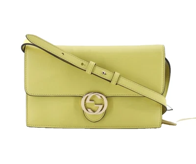 Mini Bandolera Gucci Entrelazada 369664 - Oliva Claro - Excelente Estado Foto 1 de 4