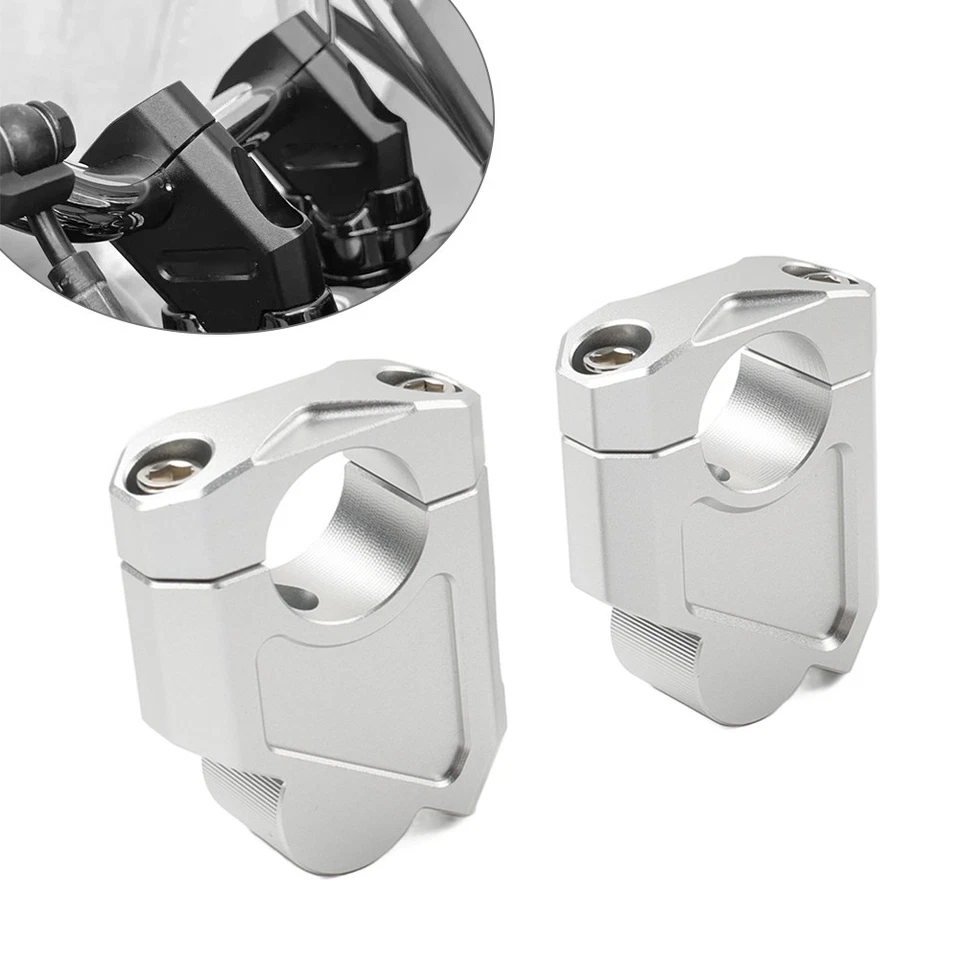 Motorcycle 28mm 1 1/8 Handlebar Mount Clamp Riser Fit For Honda Suzuki Kawasaki Foto 1 de 4