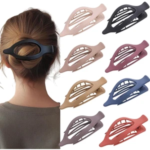 8 Pack Flat Hair Clips for Women – No-Slip Strong Hold Barrettes, Large Matte Fr - Picture 1 of 12