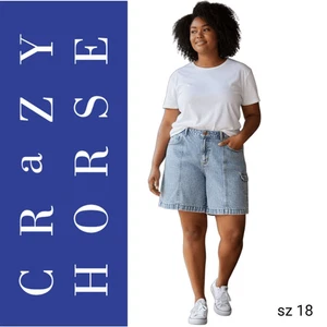 Pantalones Cortos Vaqueros Crazy Horse de Liz Claiborne Estilo Femenino Denim Lindo Bolsillo - Imagen 1 de 7