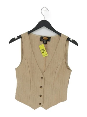 Abrigo para mujer Urban Outfitters XS tostado a rayas poliéster con abrigo de viscosa Foto 1 de 4