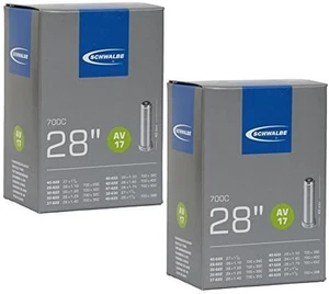 Tubos interiores Schwalbe AV17 700 X 28-45C / 28" 27", válvula Schrader (paquete de 2) - Imagen 1 de 11
