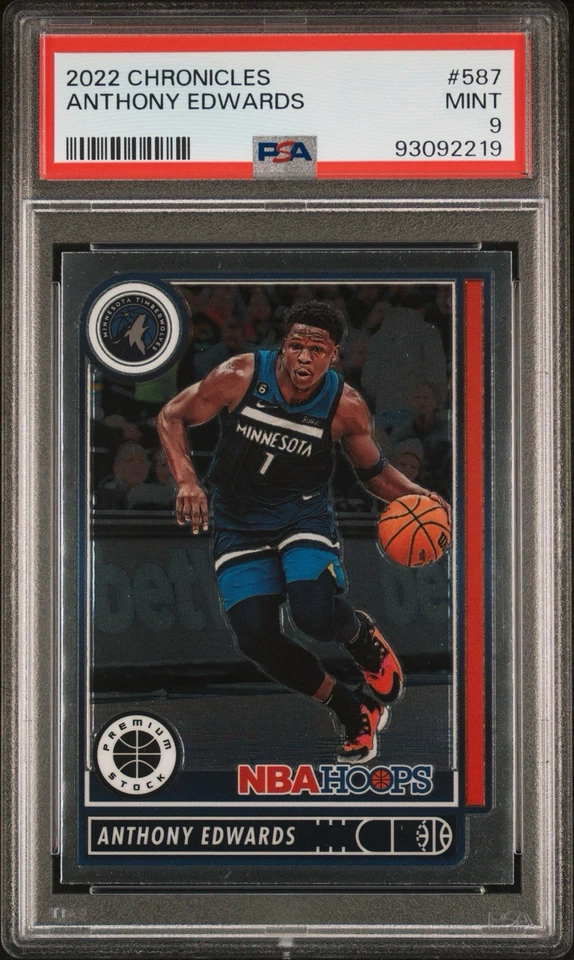 2022 Chronicles Anthony Edwards #587 Wolves NBA Hoops  - Image 1 of 3